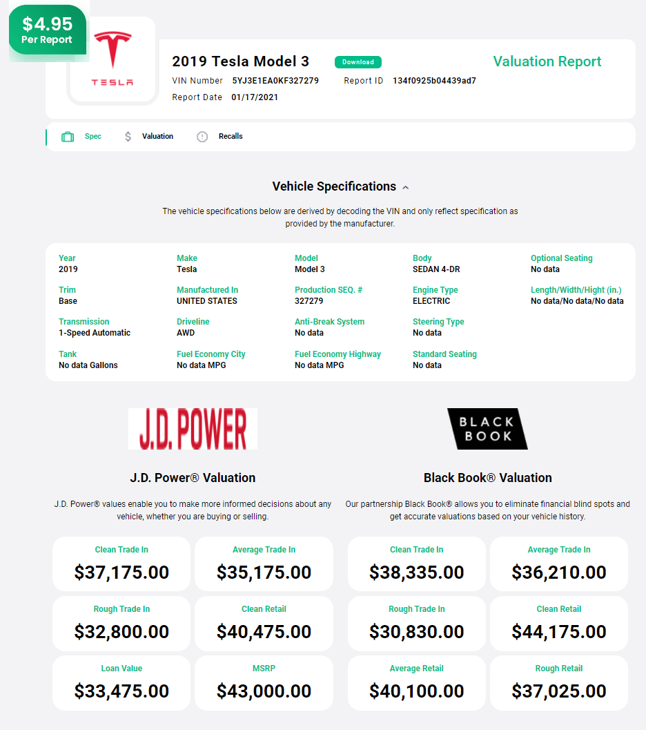 Car Value by VIN - Vehicle Value Reports | VINSmart